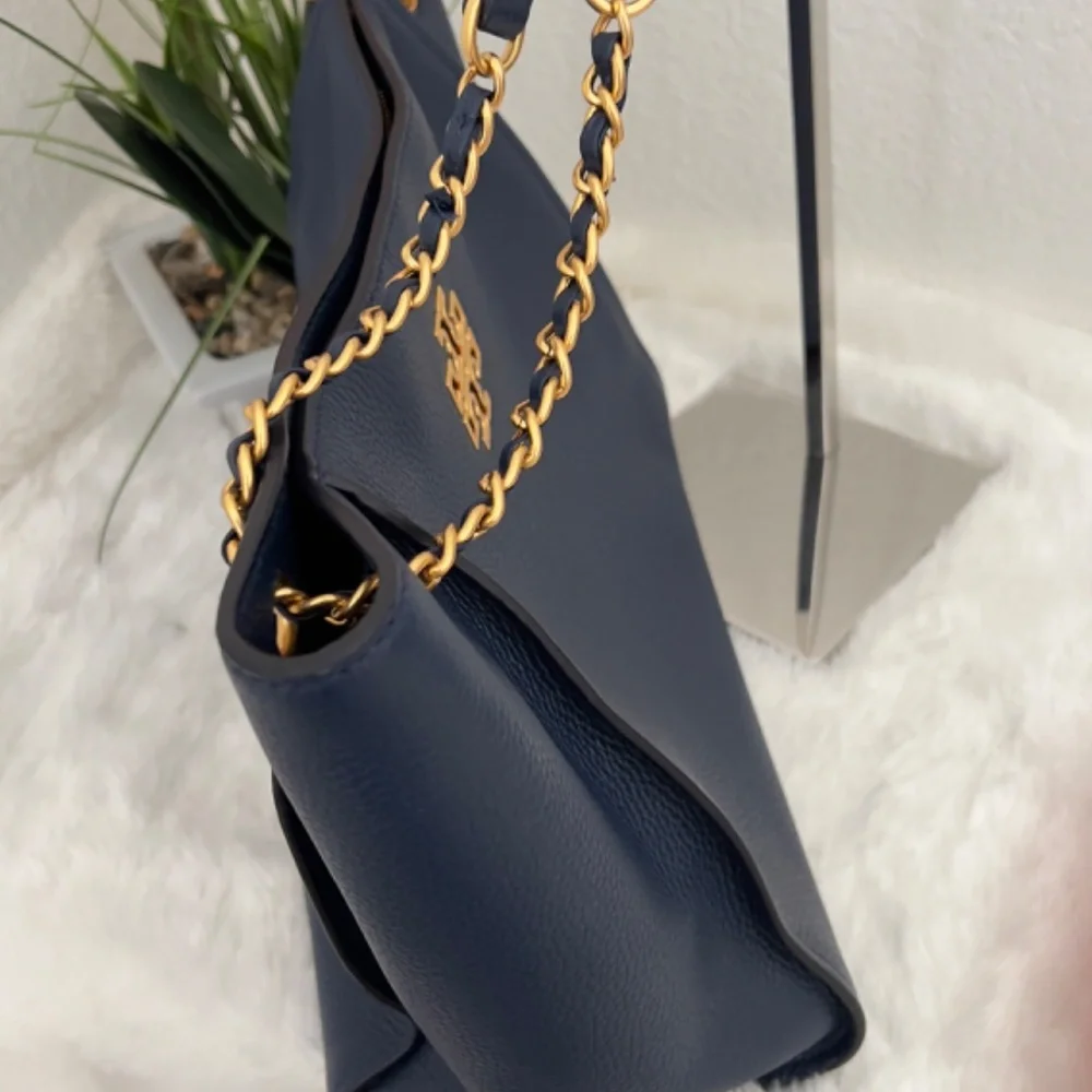 Tory Burch Britten Tote Royal Navy - Picture 3 of 9